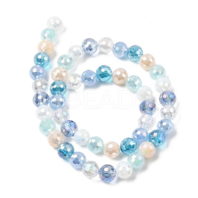 Electroplate Glass Beads Strands EGLA-D300-06-8mm-22-1