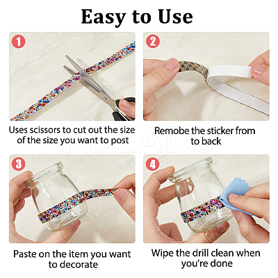 Glass Hotfix Rhinestone (Double Sided Adhesive On The Back) DIY-WH0683-90A-1