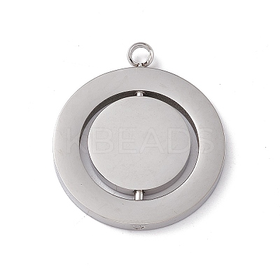 Non-Tarnish 304 Stainless Steel Turnable Pendants STAS-G297-10P-1