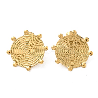 Ion Plating(IP) 304 Stainless Steel Stud Earrings for Women EJEW-M089-03G-1