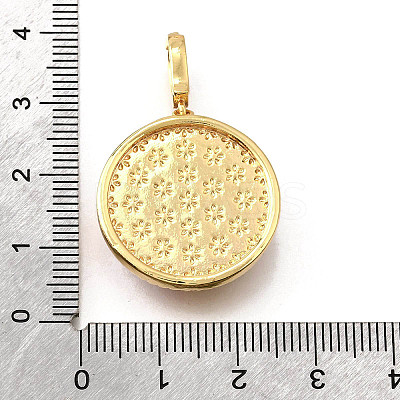 Brass Micro Pave Cubic Zirconia & Enamel Pendants KK-R222-11G-02-1