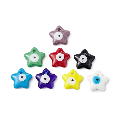 Handmade Evil Eye Lampwork Pendants LAMP-I026-12-1