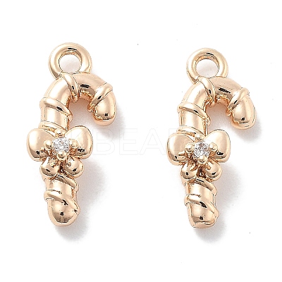 Micro Pave Clear Cubic Zirconia Pendants KK-M102-04G-1
