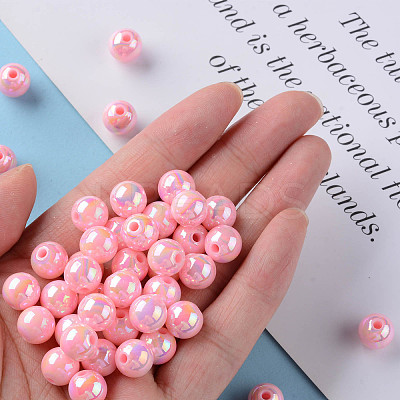 Opaque Acrylic Beads X-MACR-S370-D10mm-A01-1