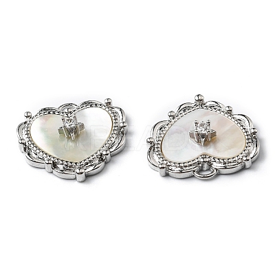 Brass Cubic Zirconia Pendants KK-K334-02P-1