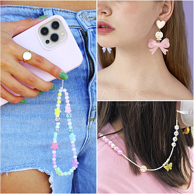75Pcs 6 Styles Transparent Frosted Resin Beads RESI-TA0002-42-1