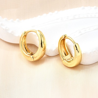 Brass Chunky Hoop Earrings for Women EJEW-G297-20G-1