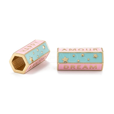 Real 18K Gold Plated Brass Tube Beads KK-A155-24G-1