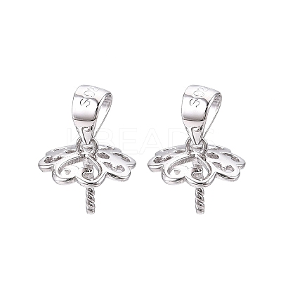 Anti-Tarnish 925 Sterling Silver Pendant Bails STER-T007-90P-1