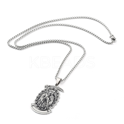 201 Stainless Steel Enamel Pendant Necklaces LS-NJEW-P284-06P-1