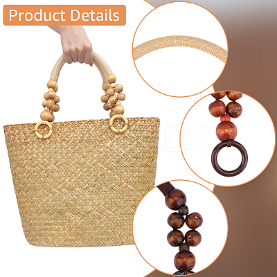 Wood Beads Bag Handles FIND-BBC0001-75A-1