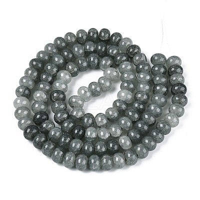Baking Paint Crackle Glass Beads Strands DGLA-N020-01A-07-1
