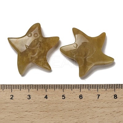 Natural Topaz Jade Carved Cabochons G-Q190-04C-1
