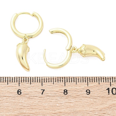 Chili Brass Hoop Earrings EJEW-Q015-17G-1