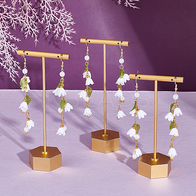 4Pair 304 Stainless Steel Dangle Stud Earrings for Women EJEW-UN00009-1