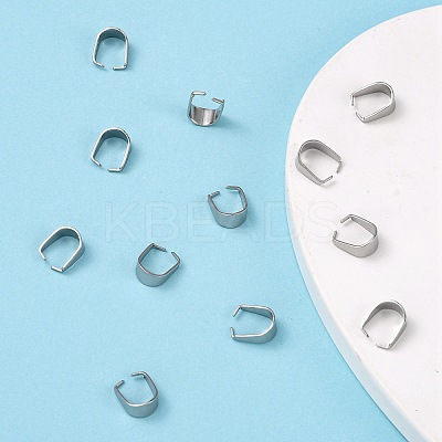 Tarnish Resistant 304 Stainless Steel Snap on Bails LS-STAS-R048-10x7mm-1