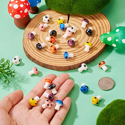 28Pcs 7 Colors Handmade Porcelain Beads PORC-TA0001-23-1