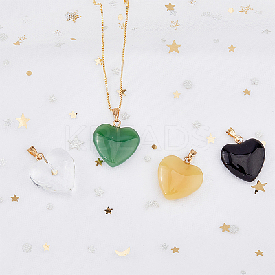 24Pcs 6 Style Spray Painted Glass Pendants GLAA-HY0001-07-1