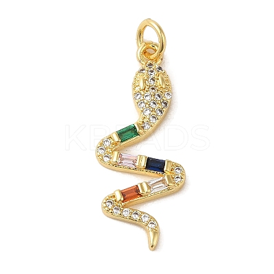 Brass Micro Pave Cubic Zirconia Pendants KK-R162-034C-G-1