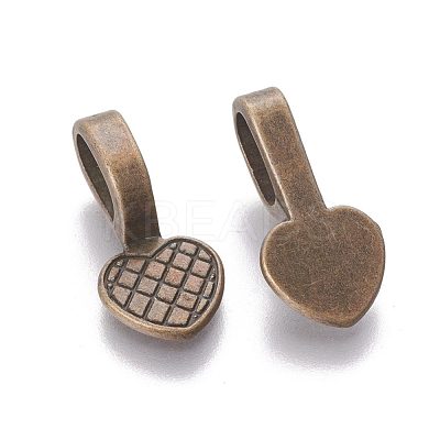 Alloy Glue-on Flat Bails PALLOY-A20070-AB-FF-1
