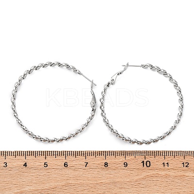 304 Stainless Steel Hoop Earrings EJEW-S250-04A-P-1