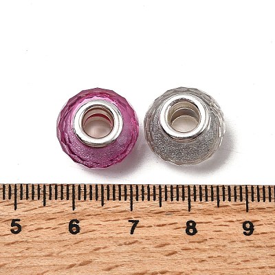 Faceted Resin European Beads RESI-C063-01J-1