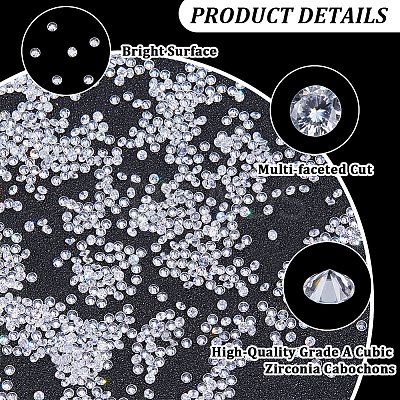 Cubic Zirconia Cabochons ZIRC-BBC0003-76D-1