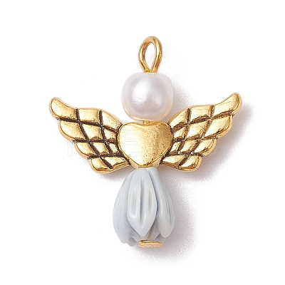 Angel Resin & Acrylic Pendants PALLOY-JF02565-02S-1