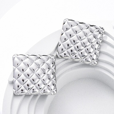 304 Stainless Steel Stud Earrings for Women LS-EJEW-K306-08P-1