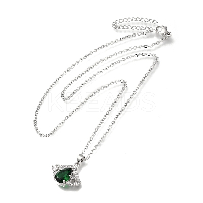 304 Stainless Steel Cable Chain Necklaces NJEW-H040-21P-02-1