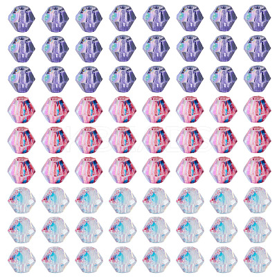 390Pcs 3 Colors Transparent Colours Glass Seed Beads GLAA-TA0003-76C-1