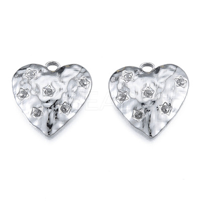 Non-Tarnish 304 Stainless Steel Pendant Rhinestone Settings STAS-N098-213P-1
