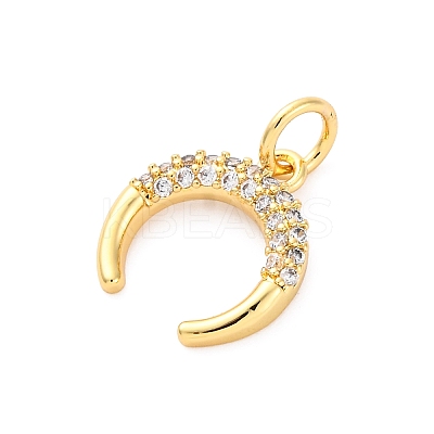 Brass Micro Pave Cubic Zirconia Pendants KK-D325-44G-1