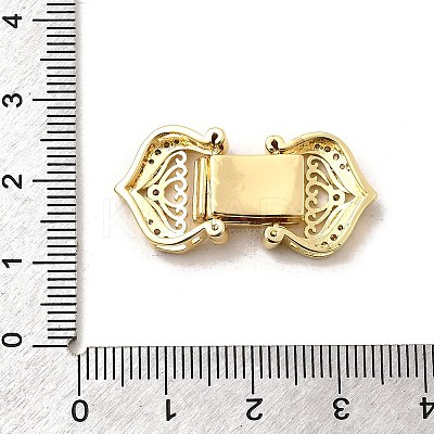 Brass Micro Pave Clear Cubic Zirconia Watch Band Clasps KK-A266-20G-1