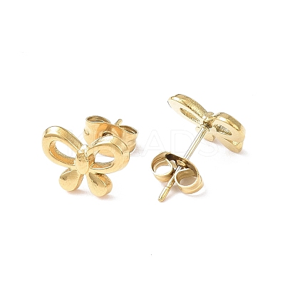 Ion Plating(IP) 304 Stainless Steel Stud Earring for Women LS-EJEW-I285-25G-1