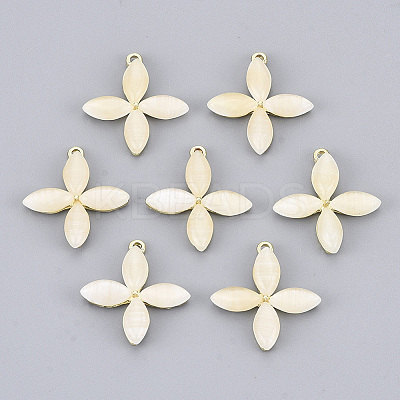 Resin Imitation Cat Eye Pendants X-PALLOY-N154-10-1