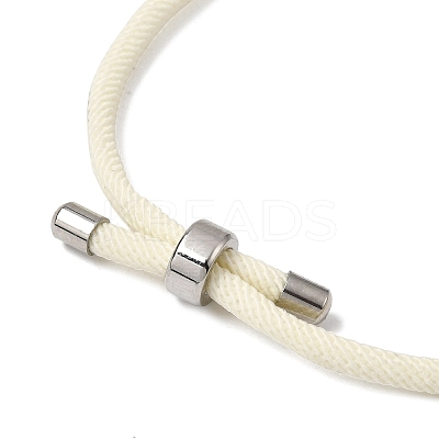 Round Nylon Milan Cord Slider Bracelet Making BJEW-L722-01P-14-1