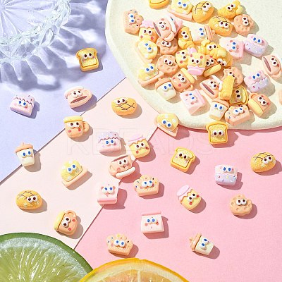 60Pcs 12 Styles Cartoon Opaque Resin Cabochons CRES-CJ0001-63-1