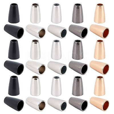 50Pcs 5 Colors Alloy Cord Ends FIND-GF0003-60-1