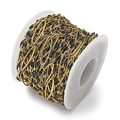 304 Stainless Steel Enamel Link Chains CHS-U003-01G-12-1