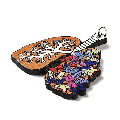 Perfect Printed Acrylic Pendants OACR-G018-01B-1