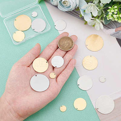 16Pcs 8 Style 304 Stainless Steel Pendants STAS-DC0002-07-1