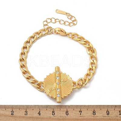 304 Stainless Steel Cuban Link Chain Bracelets for Women LS-STAS-Z117-10G-1