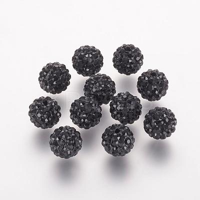 Polymer Clay Rhinestone Beads RB-K050-8mm-C02-1