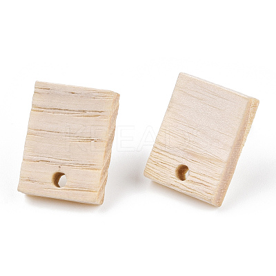 Ash Wood Stud Earring Findings EJEW-N017-011I-1