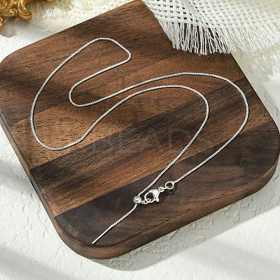 1mm Rack Plating Brass Box Chain Adjustable Slider Necklaces for Women Men MAK-L044-01S-1