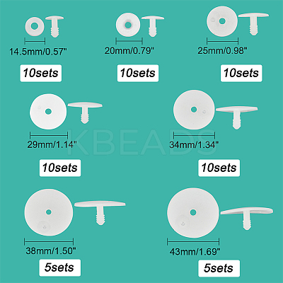 60Sets 7 Style Plastic Doll Joints DOLL-PH0001-15-1