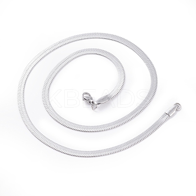 Non-Tarnish 304 Stainless Steel Snake Chains Necklaces NJEW-O058-29P-1