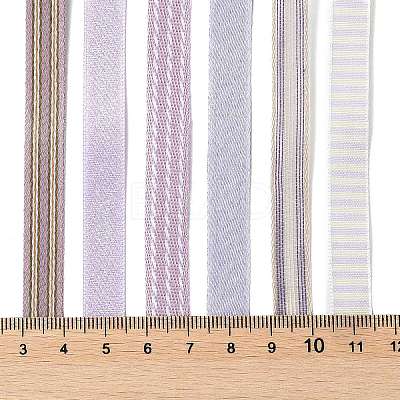 18 Yards 6 Styles Polyester Ribbon SRIB-Q022-B02-1