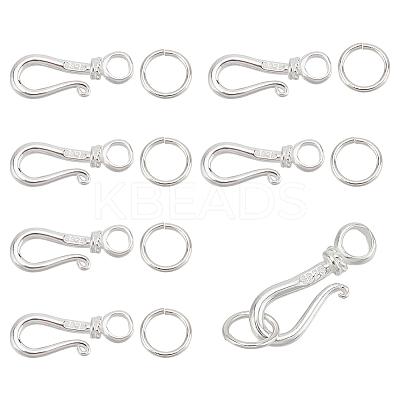 925 Sterling Silver Hook Clasps STER-PH0002-07-1